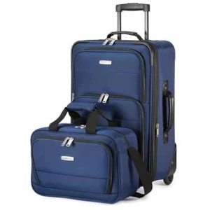 Set de 2 valises souples Amazon Basics extensibles avec sac fourre-tout