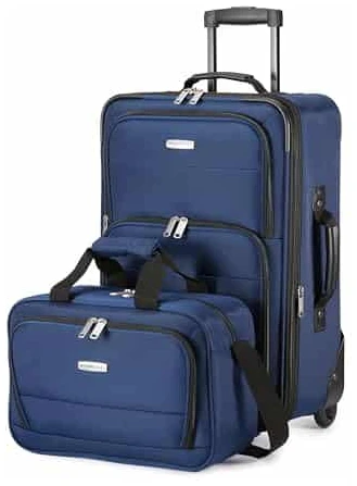 Set de 2 valises souples Amazon Basics extensibles avec sac fourre-tout