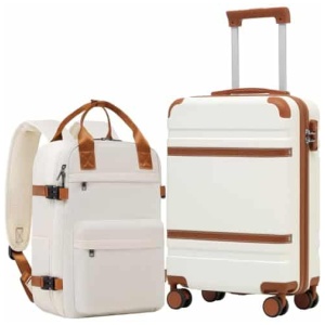 Valise cabine rigide Coolife 55x35x20 avec serrure TSA et 4 roulettes