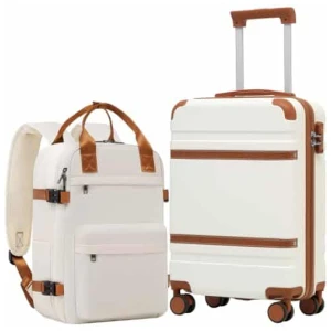 Valise cabine rigide Coolife 55x35x20 avec serrure TSA et 4 roulettes