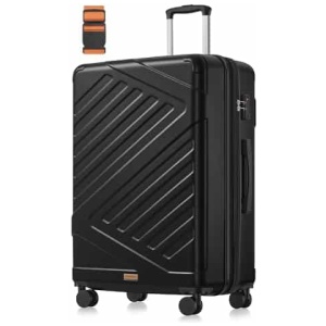 Valise grande taille SONGMICS 80 litres extensible ABS serrure TSA
