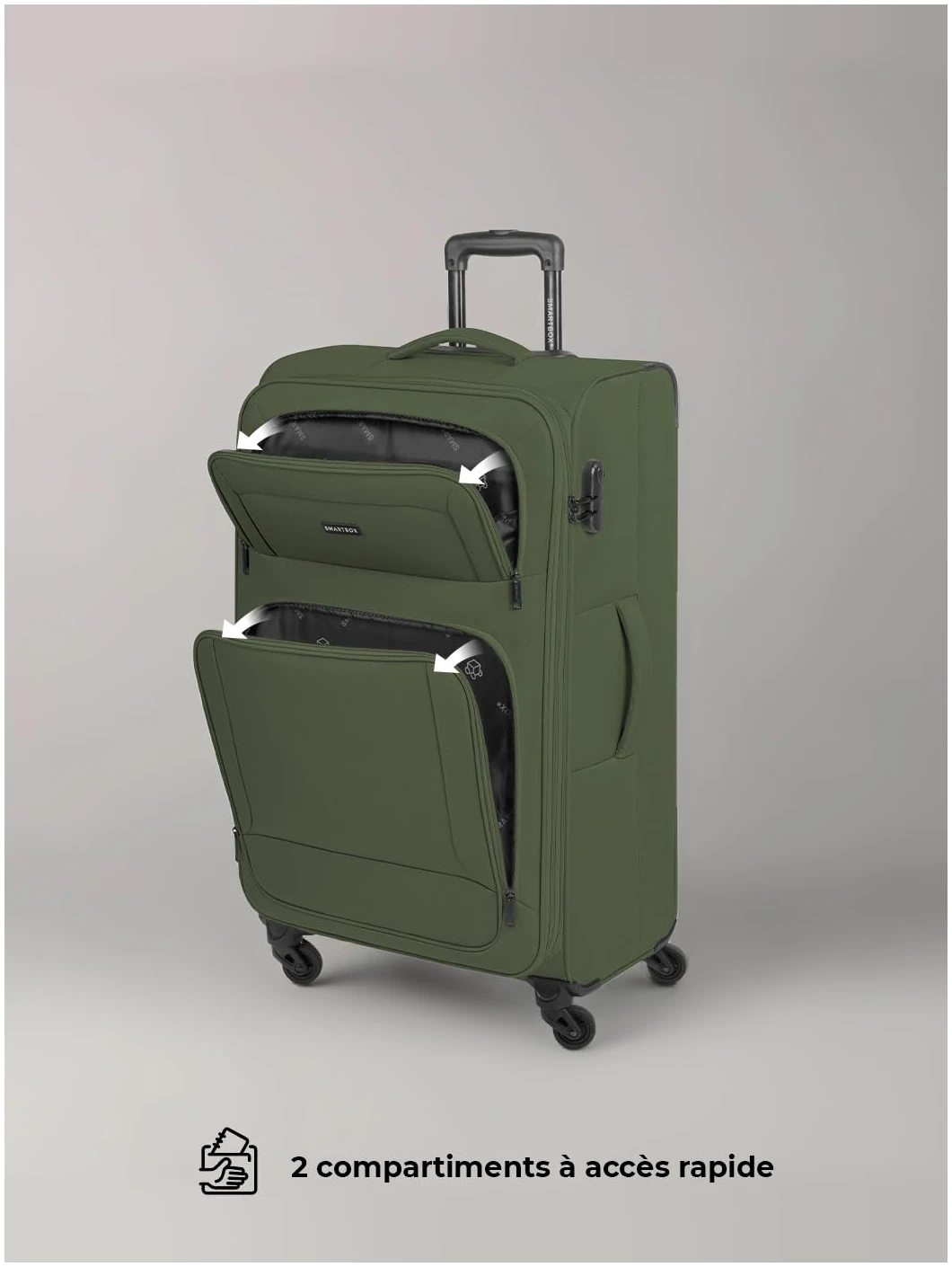 Grande valise souple Smartbox 78 cm extensible 100 litres 4 roues – Image 6