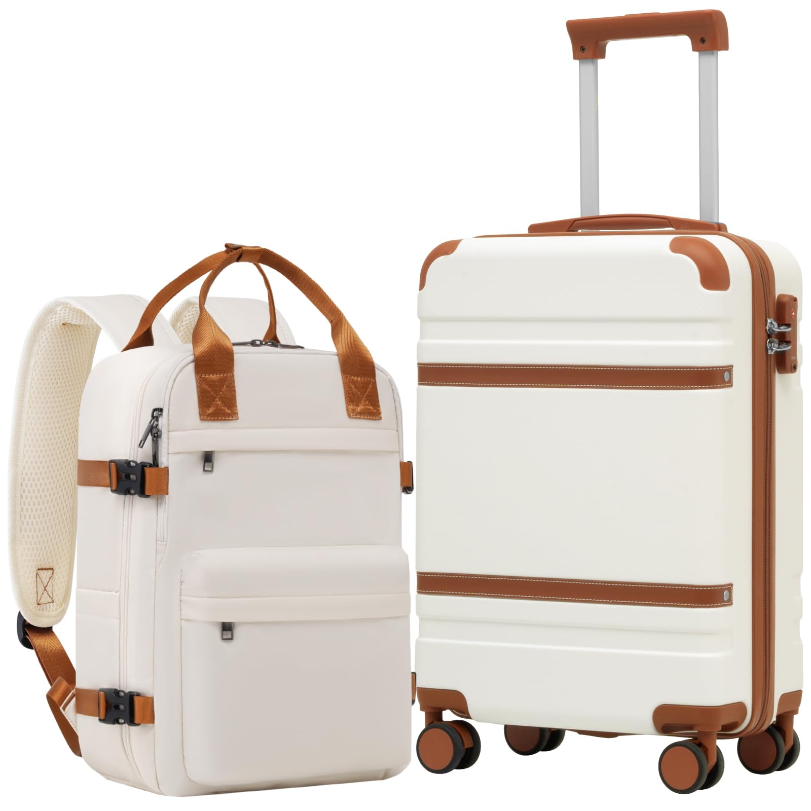 Valise cabine rigide Coolife 55x35x20 avec serrure TSA et 4 roulettes – Image 2