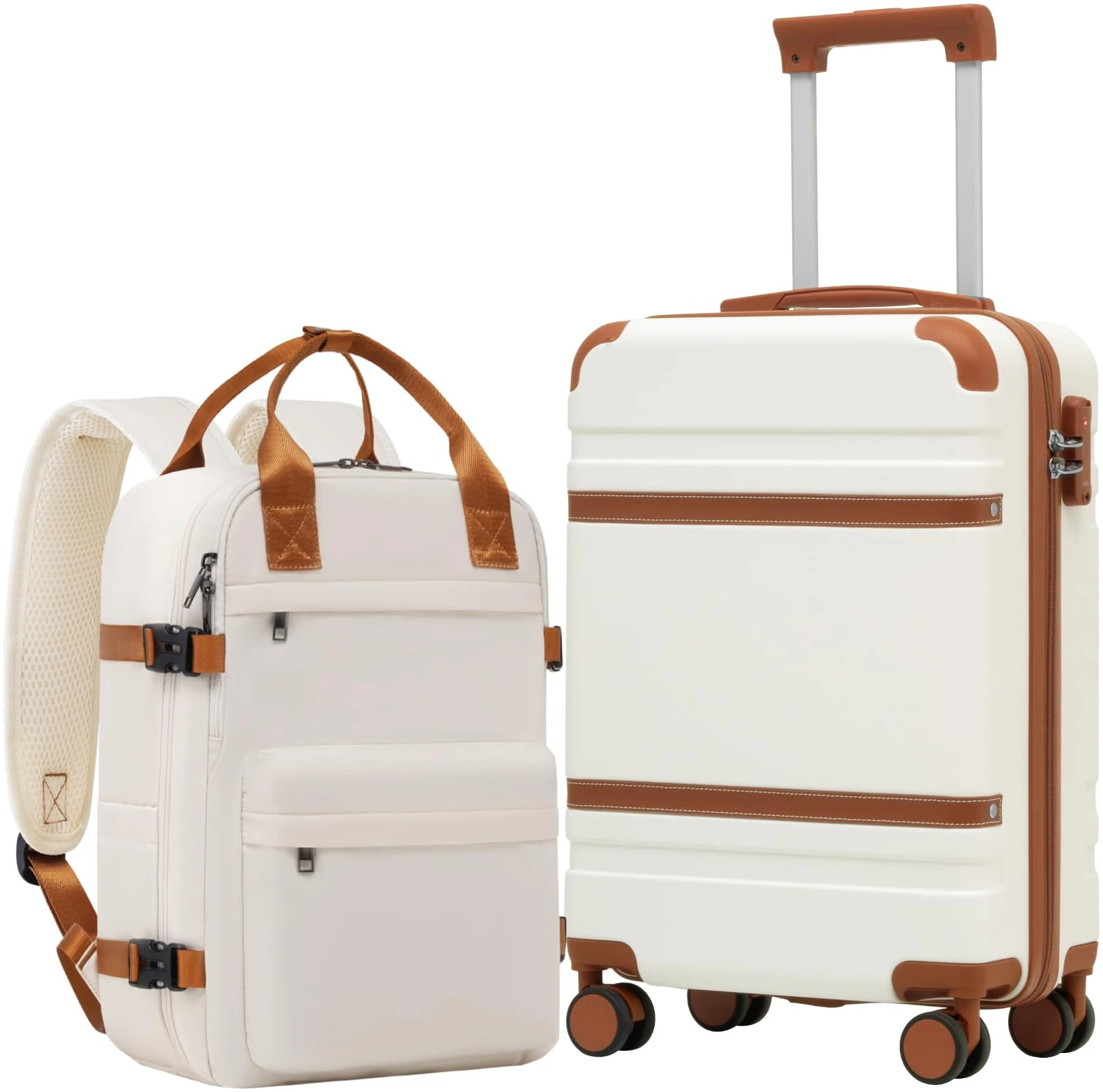 Valise cabine rigide Coolife 55x35x20 avec serrure TSA et 4 roulettes – Image 2