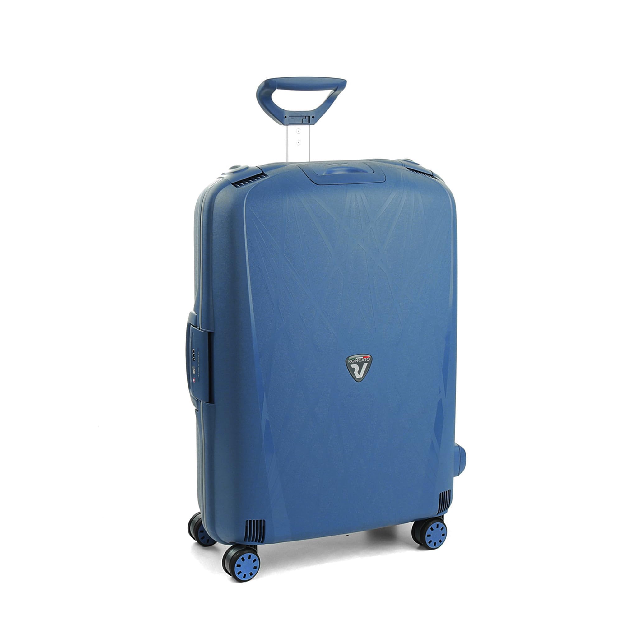 Grande valise rigide Roncato Light 75 cm 4 roues bleu avio – Image 2