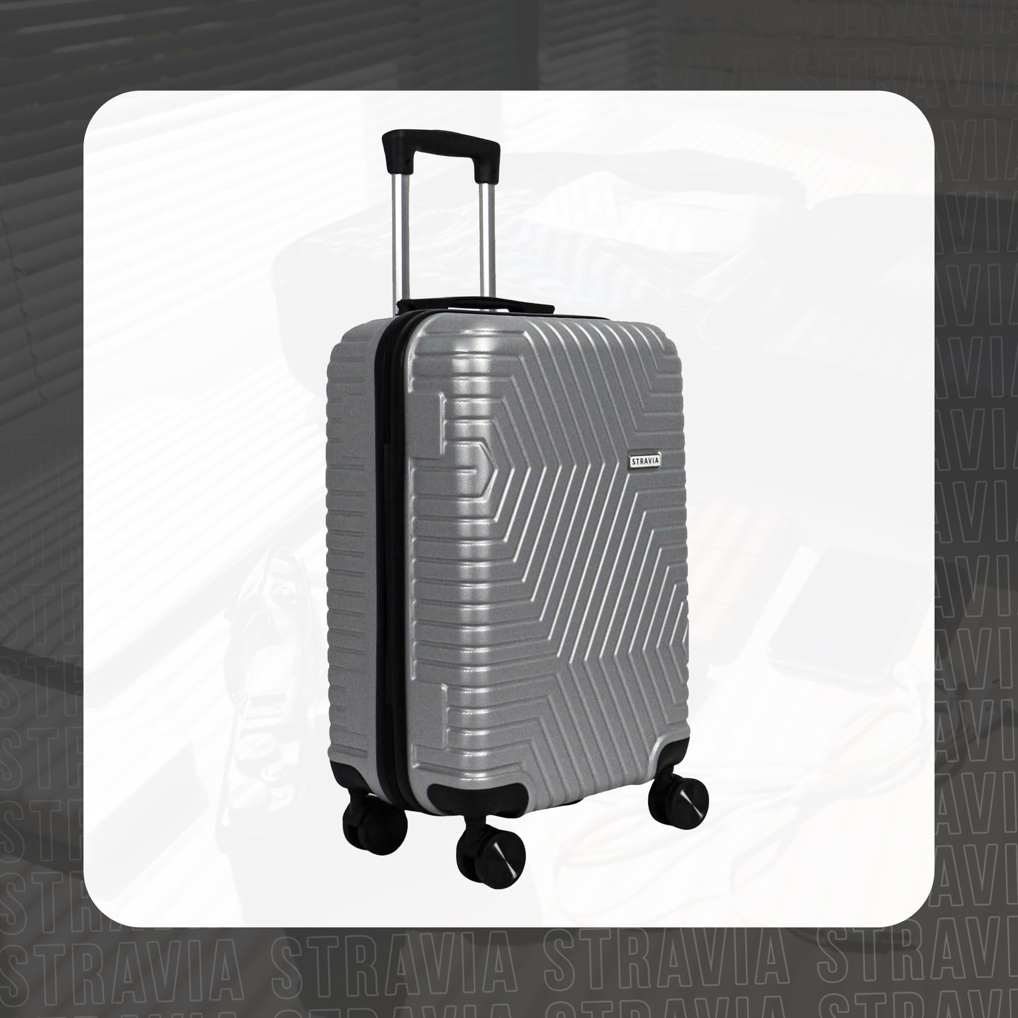 Valise cabine rigide Stravia Del 55 cm ABS légère 4 roues doubles – Image 3