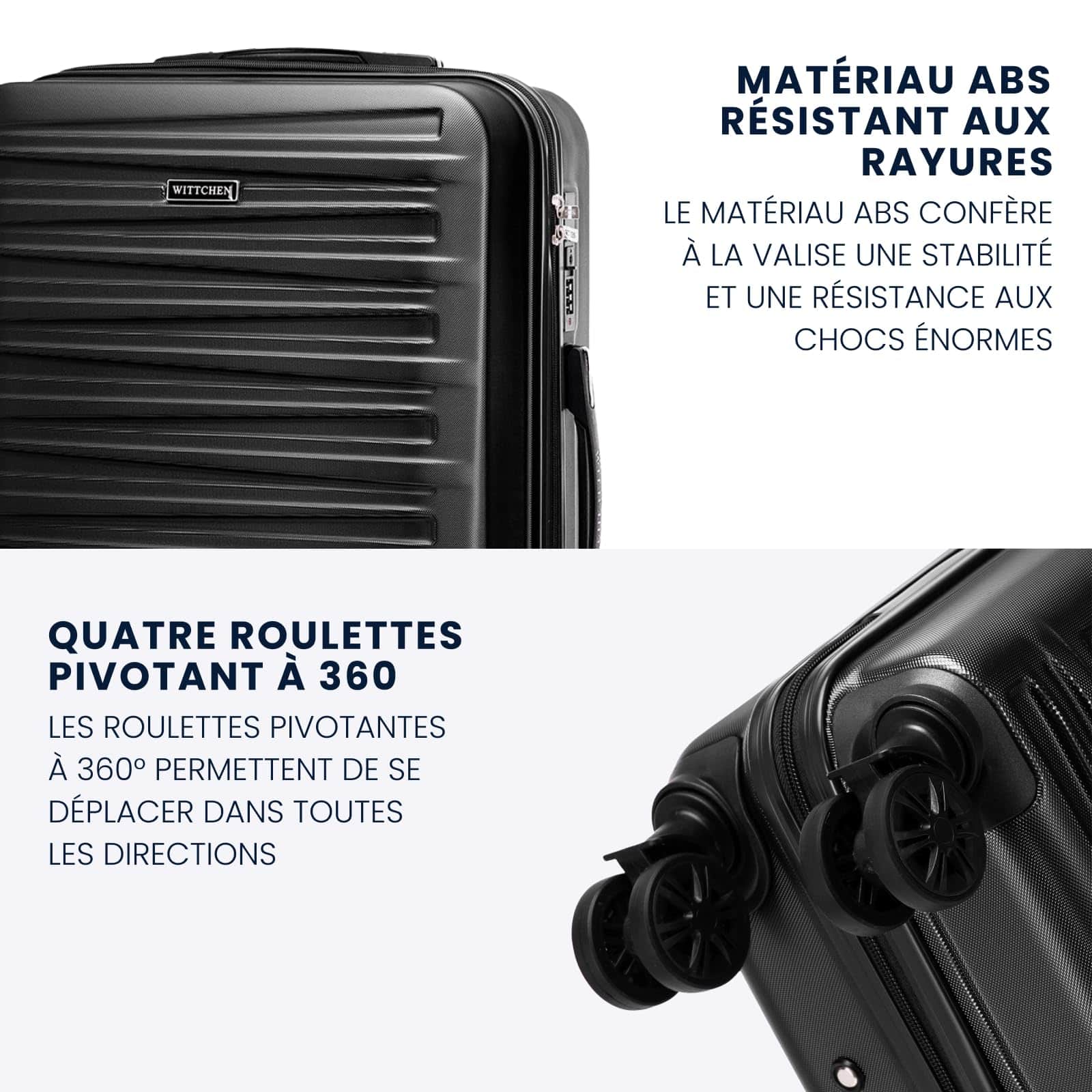 Valise moyenne rigide Wittchen Skyspeed ABS 4 roues serrure à combinaison – Image 4