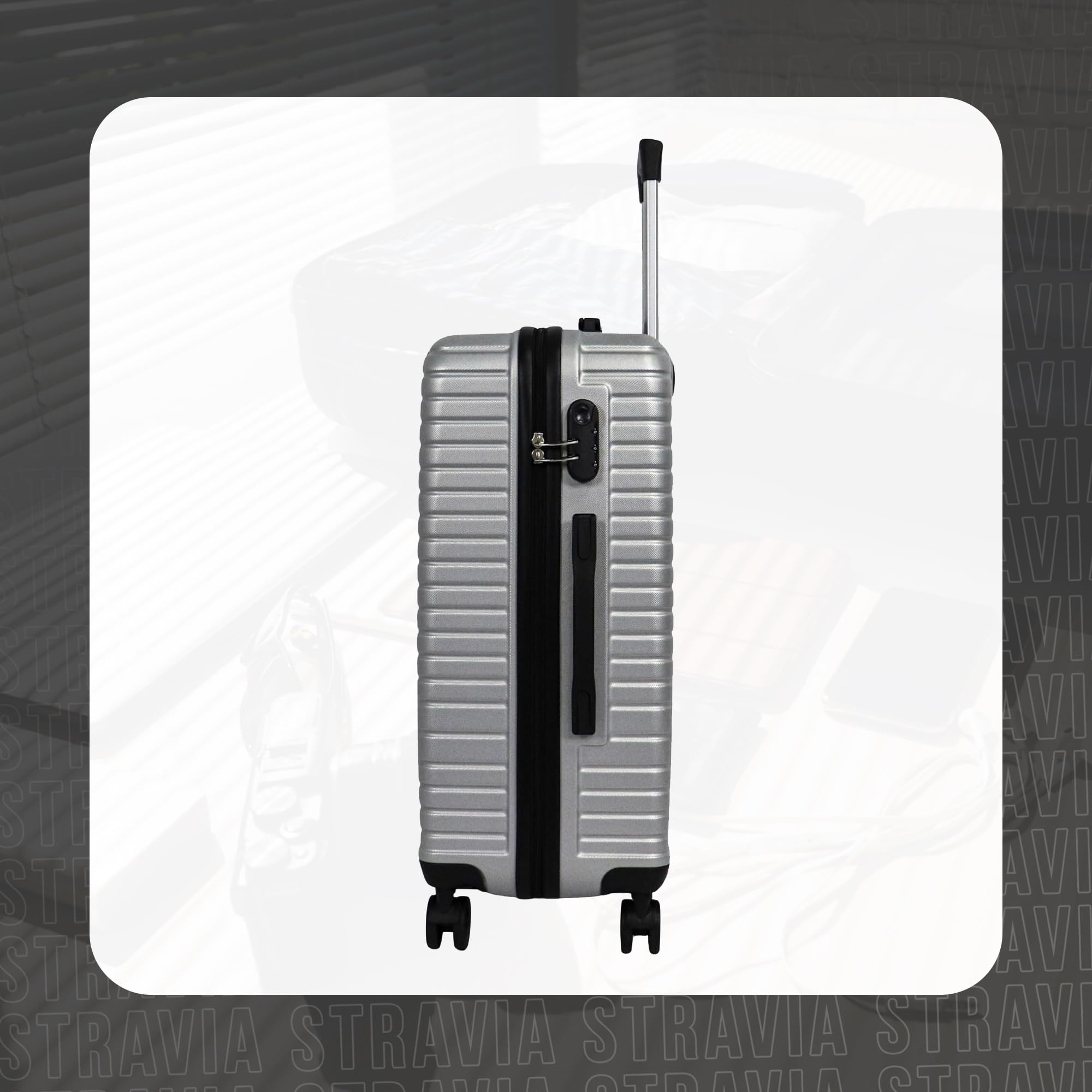 Valise cabine rigide Stravia Del 55 cm ABS légère 4 roues doubles – Image 4