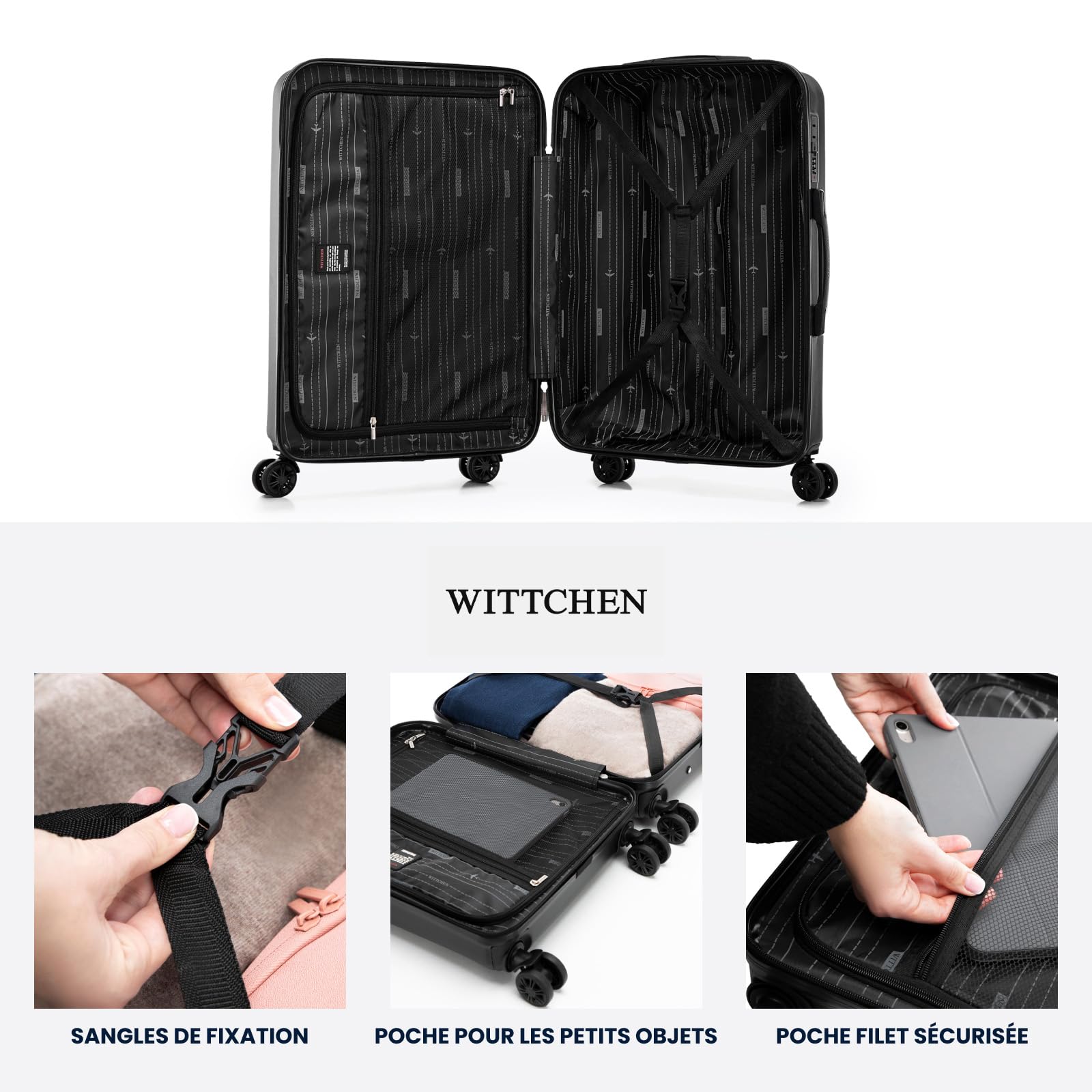 Valise moyenne rigide Wittchen Skyspeed ABS 4 roues serrure à combinaison – Image 6