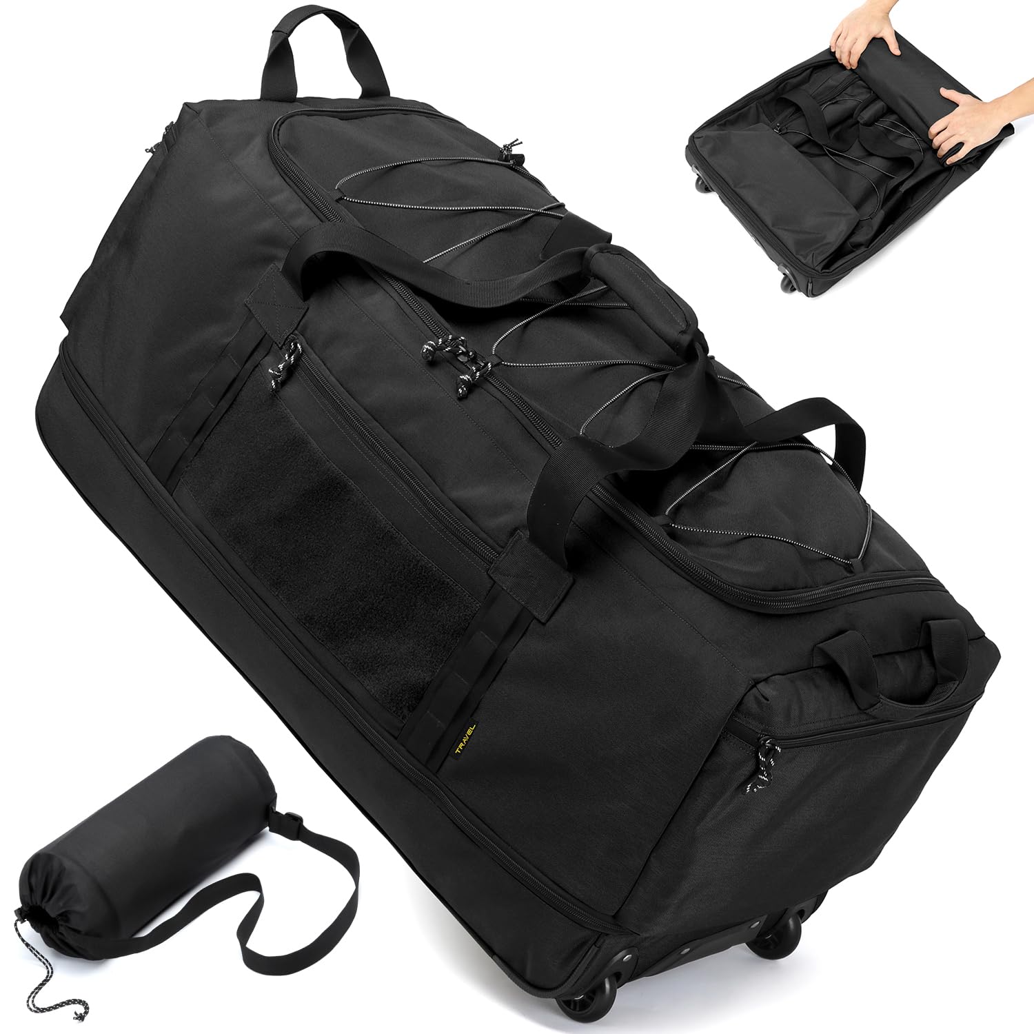 Sac de voyage à roulettes Laripwit XXL 130-170L pliable extensible – Image 2
