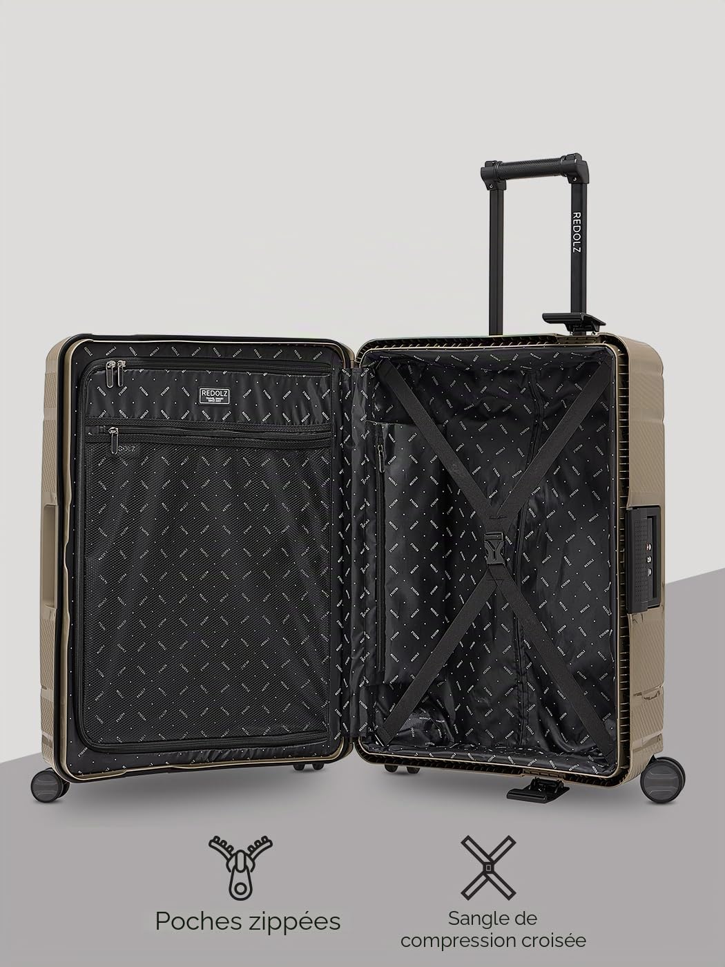 Valise rigide Redolz Essentials taille M 65 cm 70 litres polypropylène – Image 4