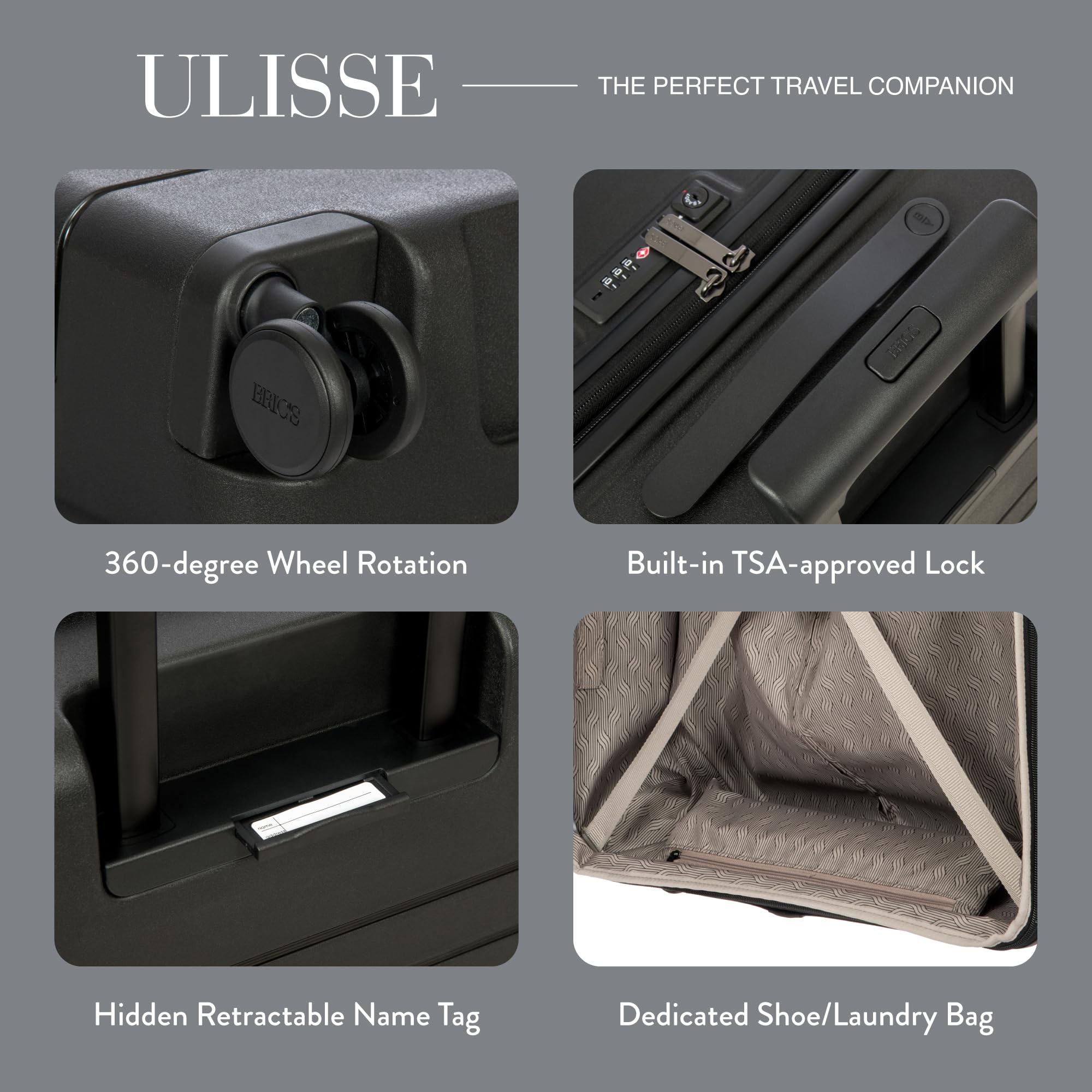 Valise trolley rigide grand format Bric's B/Y noire – Image 5