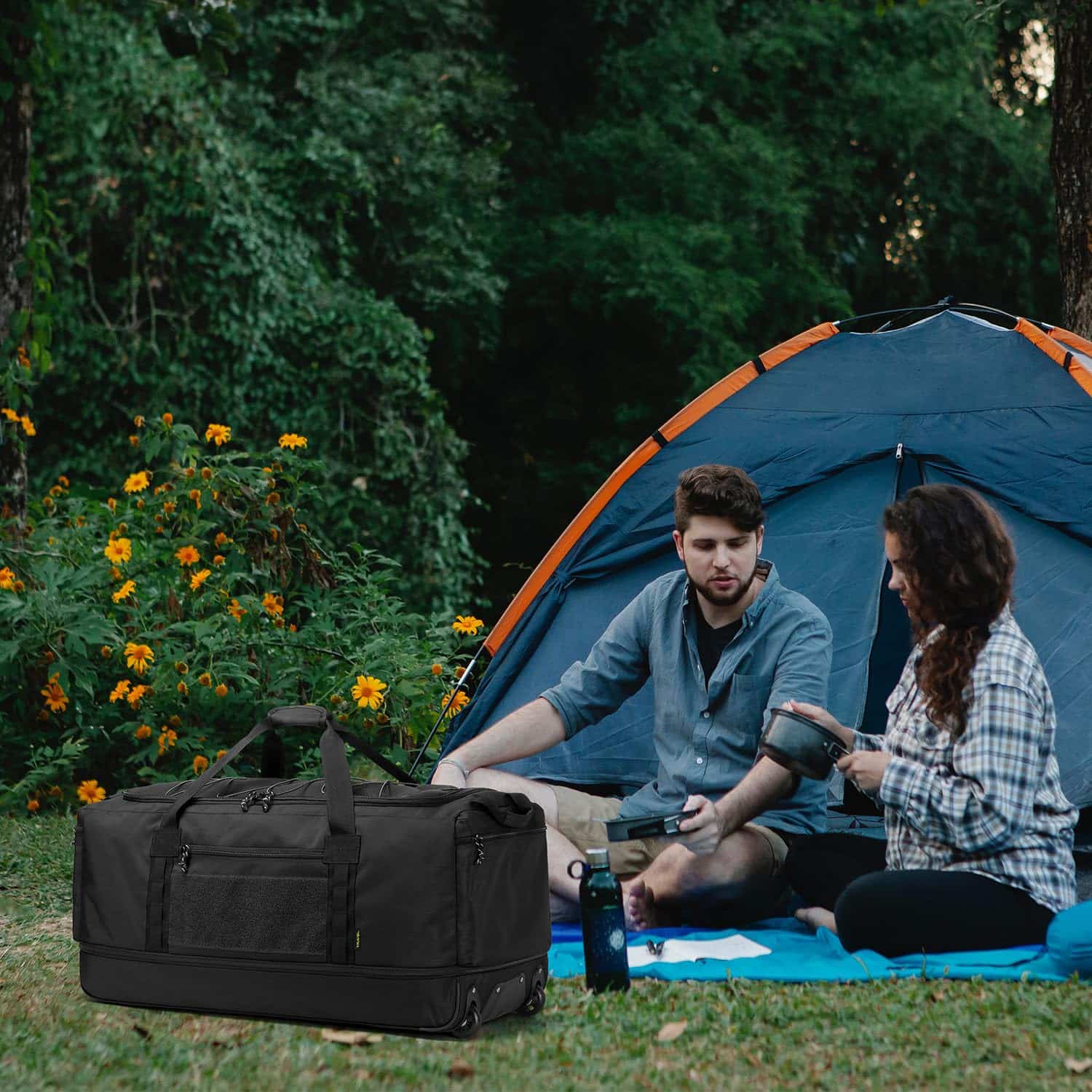 Sac de voyage à roulettes Laripwit XXL 130-170L pliable extensible – Image 3