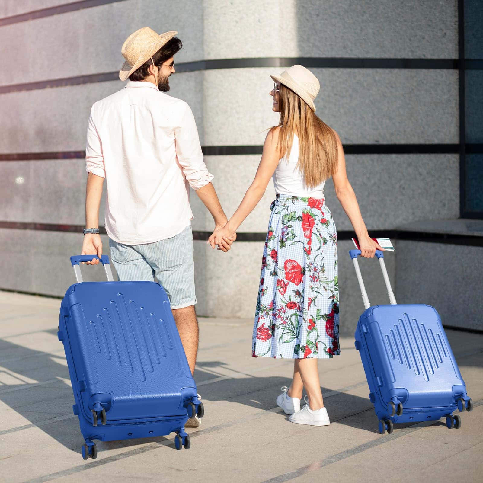 Valise grande taille rigide LALAHO 75 cm ABS 4 roues avec serrure à combinaison – Image 3