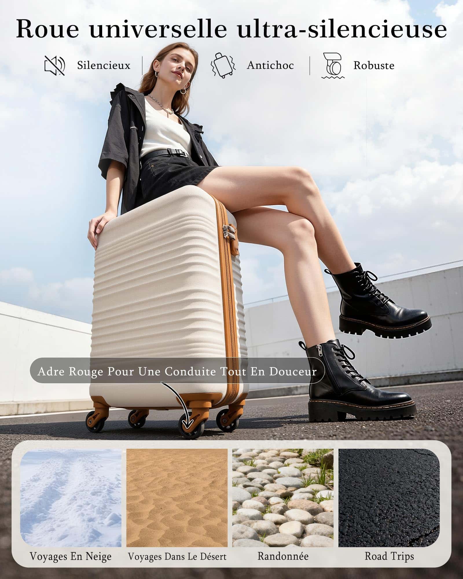 Valise cabine rigide Coolife 55x40x20 cm pour EasyJet avec serrure TSA – Image 4