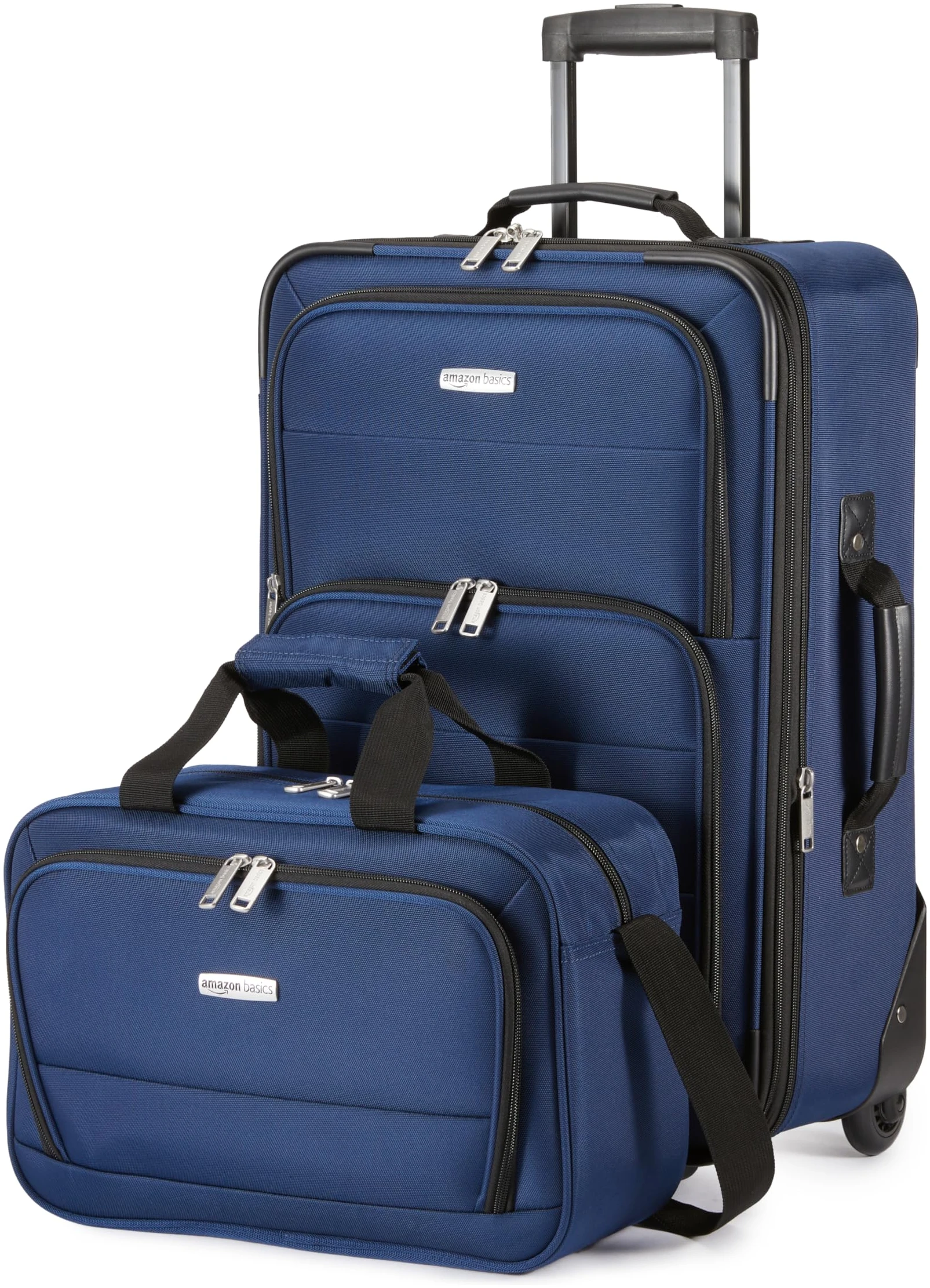 Set de 2 valises souples Amazon Basics extensibles avec sac fourre-tout – Image 2